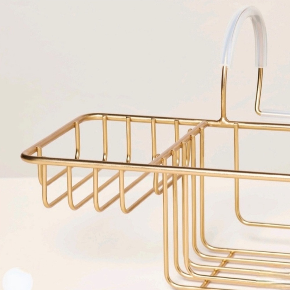Hearth & Hand with Magnolia Over-the-Side Wired Bathtub Caddy Brass Finish - Picture 3 of 3